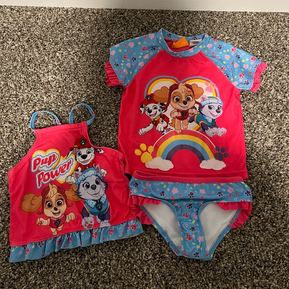 Paw Patrol 3 piece swimsuit 18 months